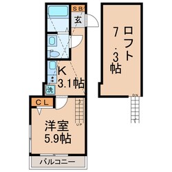 羽沢横浜国大駅 徒歩8分 2階の物件間取画像